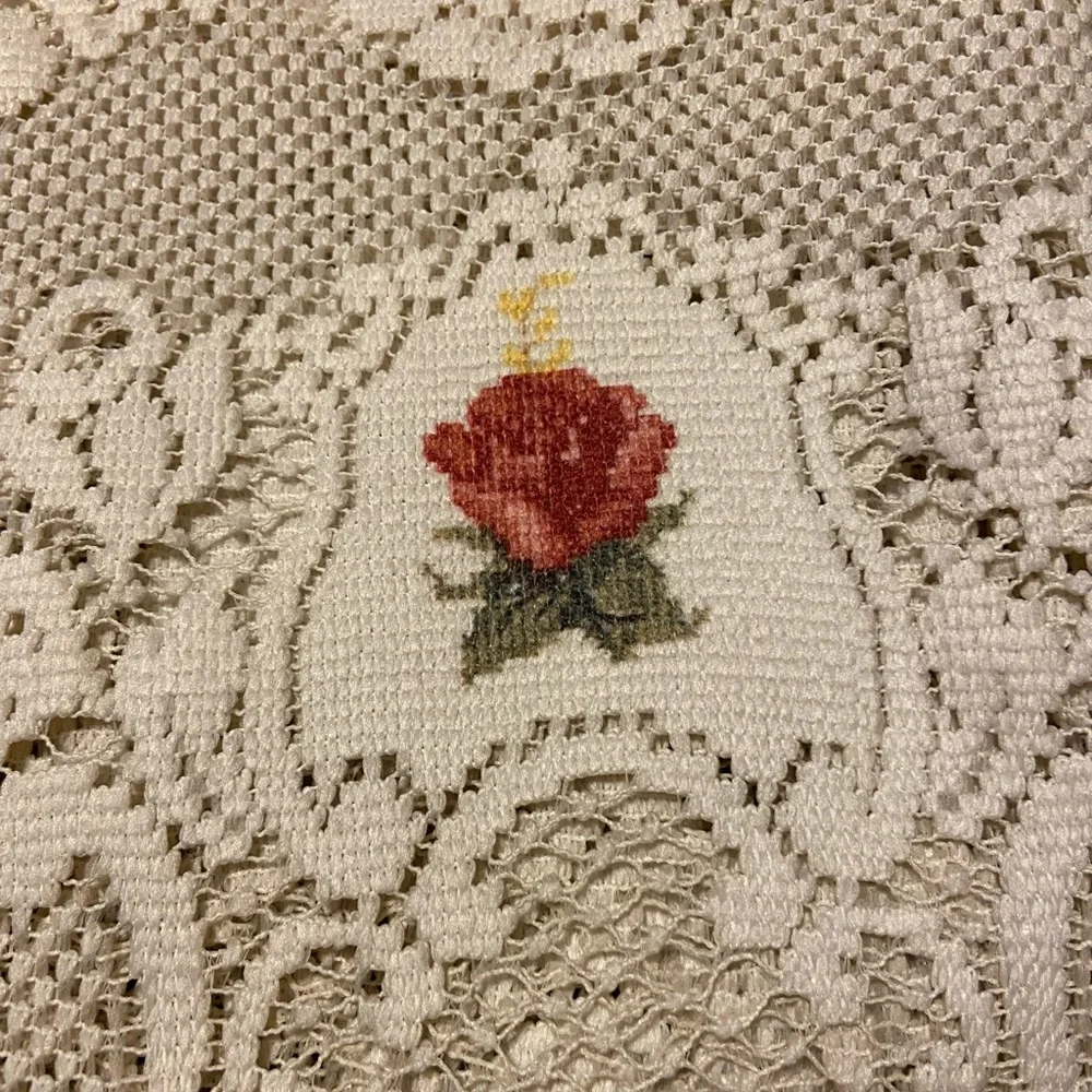 Floral Lace Mantel Scarf/Table Runner